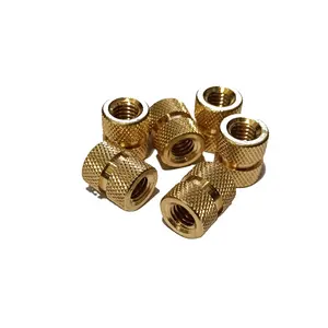 Insert Nuts Manufacturer of Custom Size from 5mm to 20mm with M8 x 0.75 Pitch M6 Brass Moulding Insert for Industrial Use