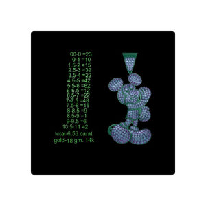 La mayoría de las ventas de oro rosa de 14kt VS Si Diamond Pendant Lab-CVD Made HipHop Style From India - Product Image 3