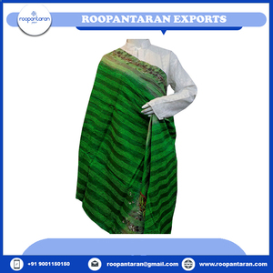 Écharpe en soie Kantha réversible de luxe, faite à la main, en coton de haute qualité, tendance été, best-seller Roopantaran - Product Image 4
