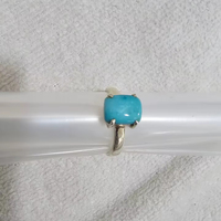 Bague en argent avec pierre précieuse turquoise naturelle, pierre précieuse de haute qualité, pierres précieuses en vrac pour la fabrication de bijoux, vente en gros de pierres précieuses de haute qualité, fabrication artisanale