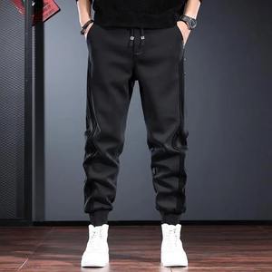 Pantalons de travail d'hiver légers à taille élastique, amples, haut de gamme, décontractés, pour hommes, 100% coton - Product Image 5