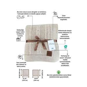 Châle de canapé en tricot tricoté Cuo, couverture pour enfants Cuo Rouge-130x150 - Product Image 6