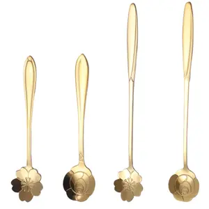 Indian Manufactured Gold Plated Stainless Steel Flatware <b>Set</b> Durable & Portability Travel-Friendly <b>Spoon</b> & <b>Fork</b> <b>Set</b> from India - Product Image 4