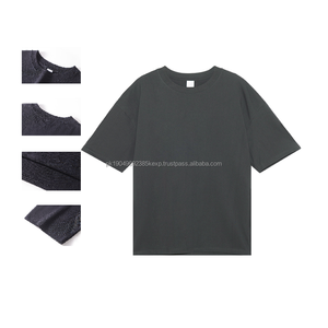 T-shirt de haute qualité 250gsm 100% coton T-shirt unisexe Logo vierge Logo personnalisé disponible - Product Image 2