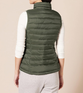 Gilet bouffant rempli de coton imperméable pour femmes doux rembourré sans manches confortable léger vêtements d'extérieur décontractés - Product Image 3