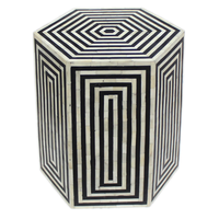 Table d'appoint de lit en incrustation de poire et d'os de conception moderne fabriquée à la main taille personnalisable indienne pour les tables basses de restaurant à la maison