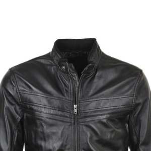 Veste en cuir de qualité supérieure pour hommes, vêtement d'extérieur classique décontracté, doux, durable, streetwear - Product Image 4