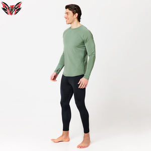 Spandex Material 2023 Mejor diseño Profesional Mangas completas O Cuello Hombres Natación Uso Hombres Rash Guard - Product Image 5