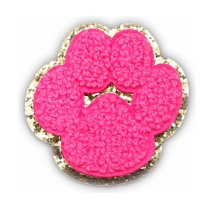 Parche de chenilla bordado personalizado, insignias del alfabeto, decoración de encaje con forma de flor de corazón 3D para decoración de sombreros, accesorios de ropa - Product Image 5
