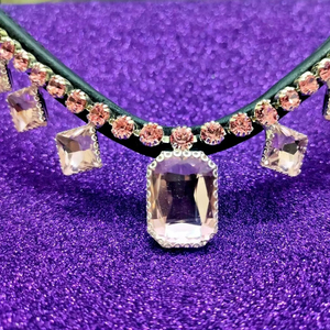 สายรัดคิ้วหนังคริสตัลวิบวับน้ำหนักเบาออกแบบได้ตามต้องการสำหรับการขี่ม้าบังเหียนแบบตะวันตก - Product Image 2