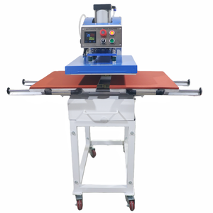 Presse à chaud automatique 40*40 / 40*50 / 40*60 / 48*48 cm, presse à transfert thermique pneumatique à double station pour t-shirts - Product Image 2