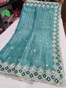 Prix d'usine à forte demande Saree en organza moderne de haute qualité pour les mariages indiens et pakistanais directement d'Inde - Product Image 4