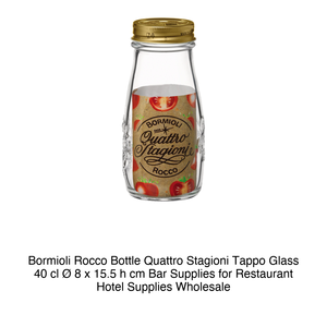 ขวดแก้ว Bormioli Rocco รุ่น Quattro Stagioni ขนาด 40 ซล. 8 x 15.5 ซม. อุปกรณ์บาร์สำหรับร้านอาหาร โรงแรม ขายส่ง - Product Image 2