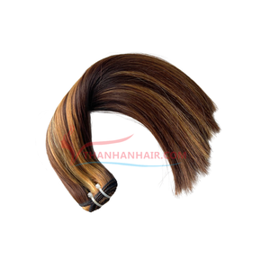 Extensions de cheveux humains vietnamiens bruts Remy alignés cuticules de piano brunes de longueur personnalisées - Product Image 5