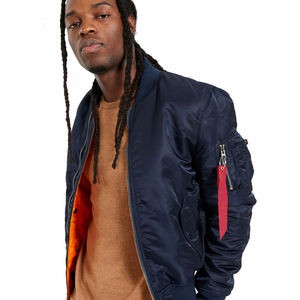 Chaqueta Bomber Personalizada de Satén para Hombre, Ropa de Calle a Prueba de Viento, Chaqueta Bomber OEM, Nuevo Diseño Varsity - Product Image 6