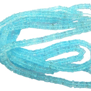 Cuentas de piedra de Topacio Azul Topacio azul natural Piedra preciosa Forma de neumático Cuentas espaciadoras Heishi - Product Image 1