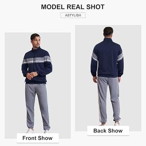 Ropa deportiva informal personalizada Color sólido Puff estampado de dos piezas con capucha conjuntos de pantalones de chándal chándales de invierno de moda transpirables - Product Image 2