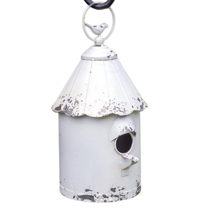 Cage suspendue fenêtre balcon mangeoire à oiseaux forme de bouilloire peinte à la main galvanisée décorative maison d'oiseau en métal à prix abordable - Product Image 6