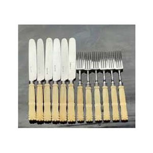 Cutlery Set Stainless Steel Silver Mirror Polished Flat Designer Bone Handmade Handle Western Style & Different Design <b>Flatware</b> - Product Image 1