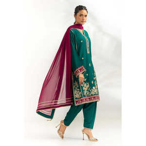 Conjunto de 3 Piezas para Mujer, Chifón Transpirable, Elegante, Cuello en V, Festivo, Verano, Bordado, IPSTD-55117 - Product Image 5