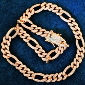 18MM glacé laboratoire cultivé diamant Figaro lien chaîne Hip Hop cubain chaîne célébrité Style Hip Hop collier - Product Image 2