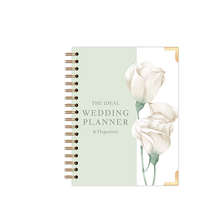Agenda personnalisé floral à reliure spirale Journal hebdomadaire/quotidien pour les mariées à petit budget Logo impression Wedding Planner