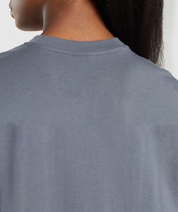 OEM/ODM 100% algodón 320 GSM Jersey peso pesado ajuste holgado manga corta Camiseta secado rápido transpirable Color sólido gimnasio desgaste camiseta - Product Image 4