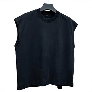 Débardeur sans manches en coton pour homme, coupe oversize, style muscle, pour la gym, l'entraînement, le streetwear, vierge, vente en gros, logo personnalisé - Product Image 3