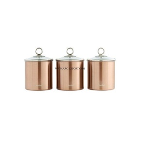 Copper Polished Table Decoration Home and Kitchen <b>Storage</b> Container With Metal Mirror Polished Lids New Arrival Kitchen Tin Pots - Product Image 1