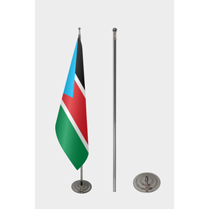 Drapeau officiel du Soudan du Sud pour intérieur, logo personnalisé, drapeau mondial, support numérique en aluminium, soie, plastique, automobile, assurance, éducation - Product Image 2