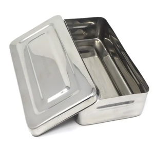 Nouveau stérilisateur chirurgical dentaire manuel en acier inoxydable Boîte organisateur d'instruments Boîte de rangement pour instruments/outils par SurgiRight - Product Image 3