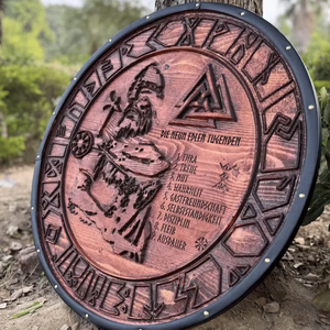 โล่ไวกิ้งลายทะเลออกแบบได้ตามต้องการโล่ไวกิ้งตกแต่งผนังโล่กลมไวกิ้งโล่คอสเพลย์งานฝีมือ Calvin - Product Image 4