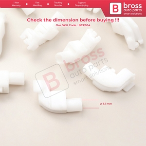 BCP034 10 Pièces Embouts de Câble pour Mécanisme de Lève-Vitre Type BCP034 - Product Image 5
