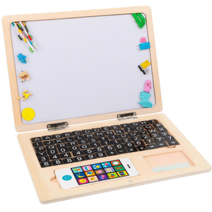 Portátil de Madera con Pizarrón Magnético, Juguetes Educativos para el Aprendizaje y la Creatividad - Product Image 2