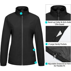 Veste coupe-vent softshell avec logo personnalisé pour femmes, légère, respirante et imperméable, pour activités de plein air, équipement de moto - Product Image 4