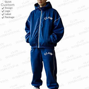 Mens 2 Piece Windbreaker Track <b>Suit</b> Custom OEM Nylon Zipper <b>Jacket</b> & Pants Set for Fitness or Casual Wear - Product Image 2