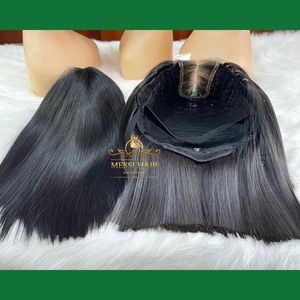 GRANDE VENTE 50% os droit bob perruque couleur noire naturelle 10 pouces vietnamien extension de cheveux humains génie trame - Product Image 2