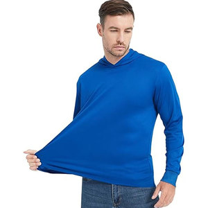Camiseta con Capucha de Manga Larga para Hombre, Color Gris, Protección Solar, Secado Rápido, para Pesca - Product Image 5