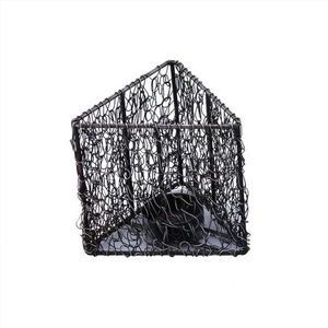 Portavelas de luz en T de alambre de hierro con acabado de recubrimiento de polvo negro de alta calidad para decoración del hogar Instalación de mesa - Product Image 3