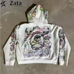 DTG เสื้อฮู้ดผ้าคอตตอนหนาของผู้ชายเสื้อมีฮู้ดแบบสวมหัวมีฮู้ดโฟม3D ออกแบบได้เองสำหรับโลโก้กราฟิกเป็นมิตรกับสิ่งแวดล้อม - Product Image 3