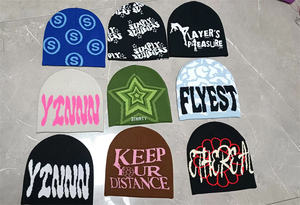 Gorros de calavera personalizados de peso pesado de alta calidad, gorros de punto de invierno con logotipo personalizado para negocios de playa y viajes - Product Image 2