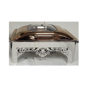 Plato de frotamiento decorativo de acero inoxidable, calentador de alimentos usado, plato de frotamiento con tapa de lujo para decoración de restaurantes y hoteles - Product Image 6