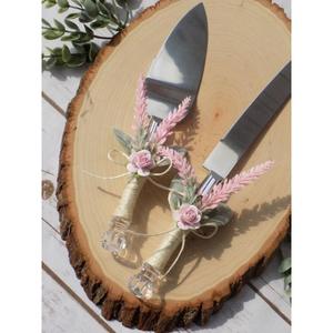 Serveur à gâteaux en métal de luxe avec couteau assorti, idéal pour les buffets de desserts, les anniversaires et l'utilisation élégante de la cuisine à domicile - Product Image 2