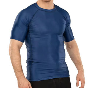 T-shirt de compression à manches courtes personnalisé avec logo de surf MMA/BJJ, design sublimé, créez votre propre rash guard personnalisé - Product Image 3