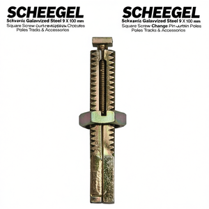 SCHNEGEL <b>Galvanized</b> Steel 9 X 100 mm Square <b>Screw</b> Change Pin Curtain Poles Tracks & Accessories - Product Image 3