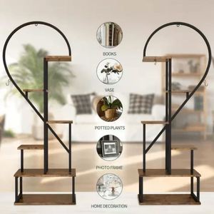 Best Selling Multi Tier Metal <b>Plant</b> Stand Unique Half Heart Shape <b>Plant</b> Stands for Outdoor Indoor Home Garden Balcony - Product Image 6