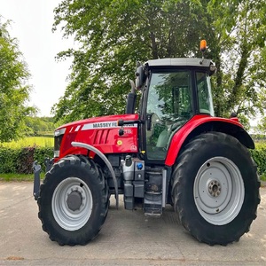 Tracteur Massey Ferguson 7619 rouge, véhicule agricole avec gros pneus et attelage avant - Product Image 4