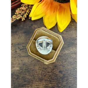Anillo de Plata de Ley con Turquesa de la Montaña Sonora, Talla 10.75, Hecho en Navajo, Joyería Boho - Product Image 5