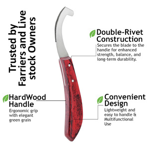 Nouveau maréchal-ferrant oeuf Bott couteau cheval botfly oeuf dissolvant cheval toilettage couteau équin décapant couteau vétérinaire toilettage outils - Product Image 5