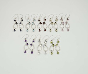 925 plata esterlina sólida mes de noviembre piedra natal citrino con ajuste de bisel pendiente de gancho en forma de pera - Product Image 5